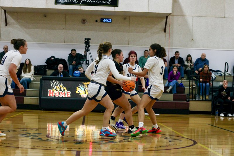 Sussex Academy opened the second-half with a well-executed trap at mid-court, forcing a traveling violation.