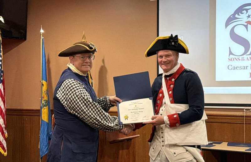 Sons of American Revolution chapter welcomes new member
