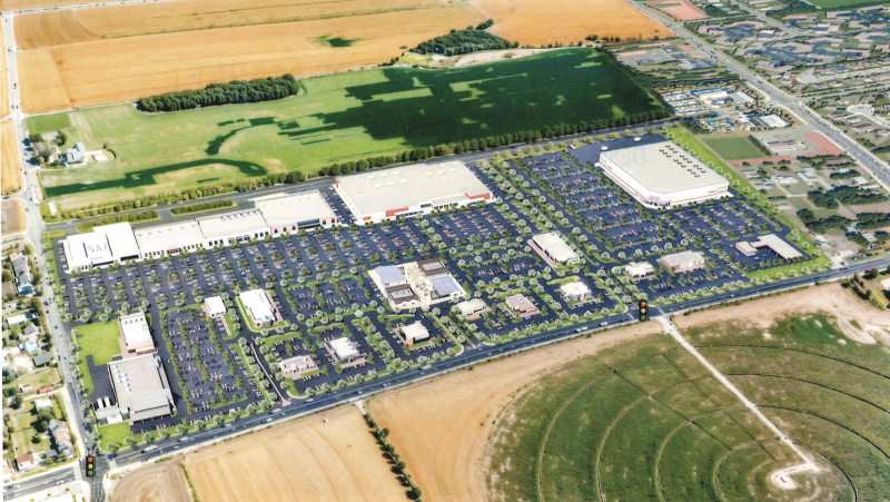 Atlantic Fields is a proposed 695,000-square-foot retail center on Route 24 between Plantation Road and Mulberry Knoll Road. SOURCE: SUSSEX COUNTY