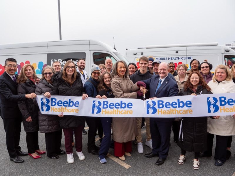 Beebe officials, healthcare workers and politicians gather to celebrate the growing mobile healthcare units. SUBMITTED PHOTO
