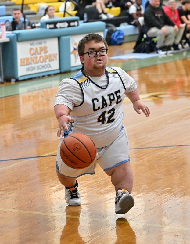 Cape sophomore Norman Rust drives to the paint.