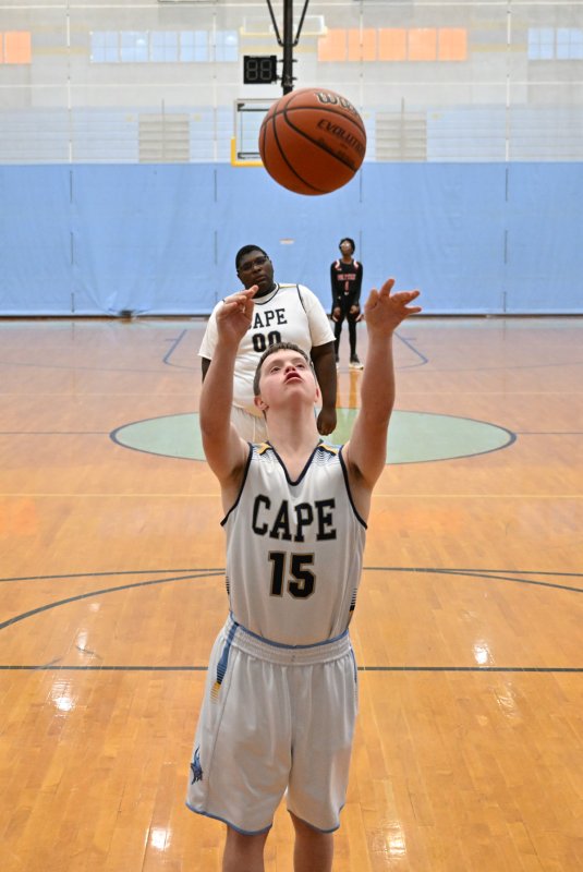 Luke Archer takes a shot in the paint.