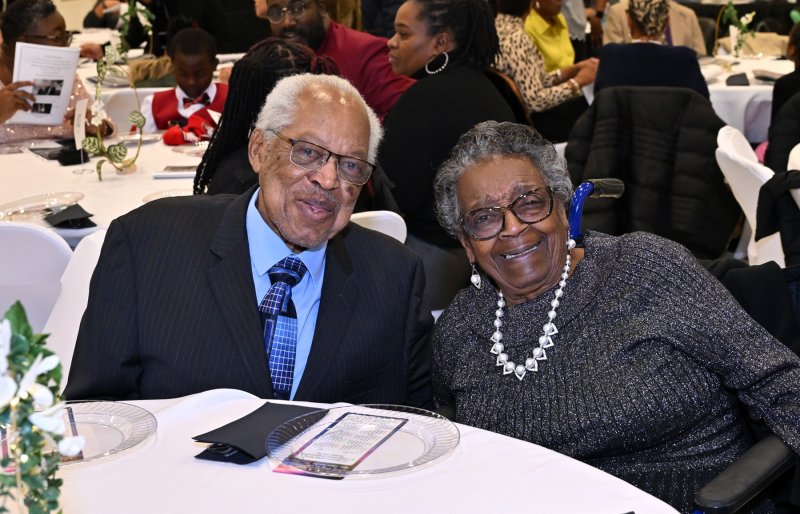 The Rev. George and Ardeth Edwards enjoy the ceremony.