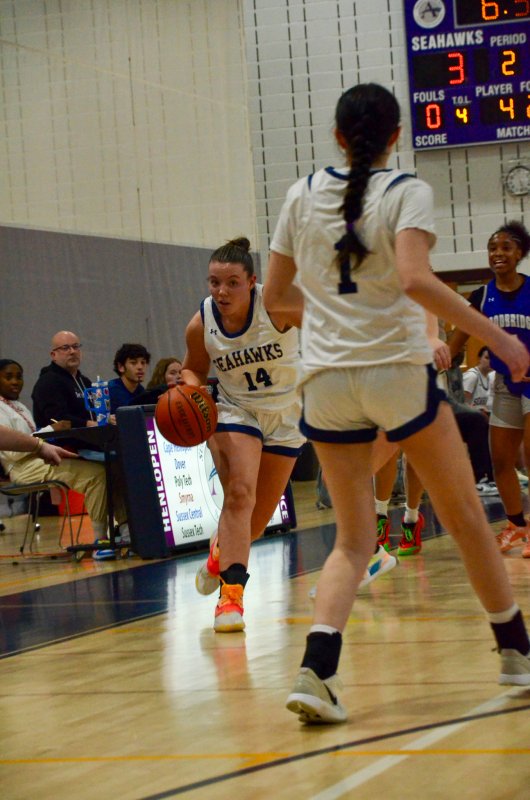 Sussex Academy junior Grayce Glover cruises down the sideline.