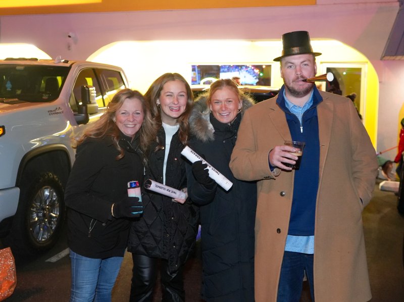 Ready for the new year are (l-r) Janeen Schrann, Payton Sutryk, Kaeli Casey and Cullen Casey.