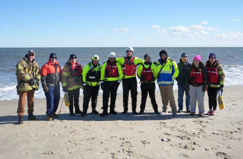 Volunteers from the Rehoboth Beach Volunteer Fire Company and other first responders helped to keep everyone safe. Shown are (l-r) Jeff Polshak, Marty Schertzer, David Hantman, Alex Wenhold, Javier Oquendo, Todd Warwick, Alejandro Oquendo, Wyatt Simpler, William “Tucker” Dempsey, Dylan Peck and Paige Fitzgerald.