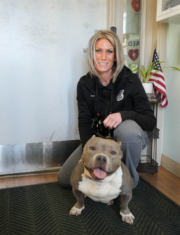 Dewey Beach Police Department dispatcher Melissa Squier brings her rescue dog Lola into the office just about every day. Lola is known as the DBPD’s unofficial comfort dog.