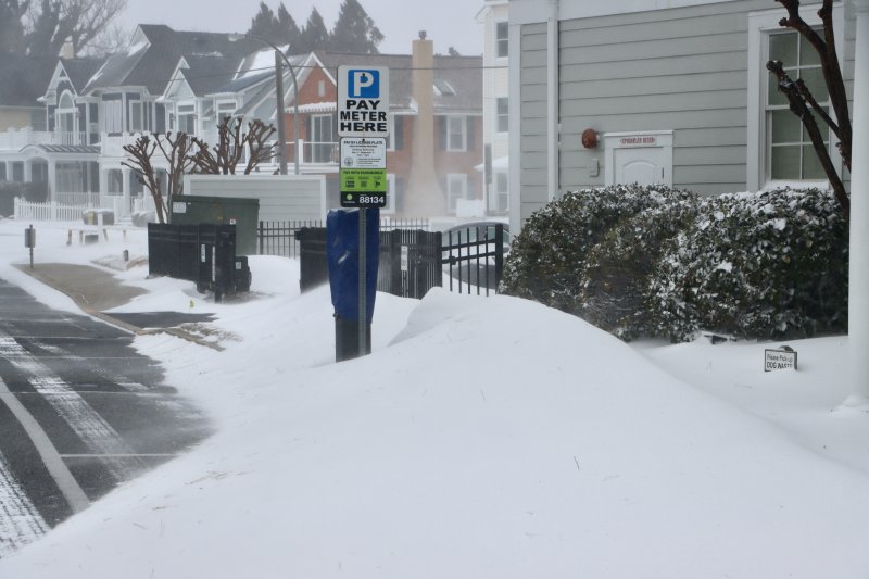 The strong east winds created snow dunes on some of the streets in Rehoboth Beach. BILL SHULL PHOTO