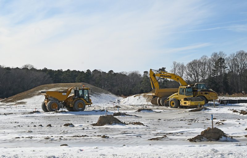 It looks like the construction equipment at the new Masonic Lodge along Sweetbriar Road near Milton is working on the tundra.