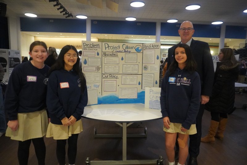 Sussex Academy seventh-graders present civics research