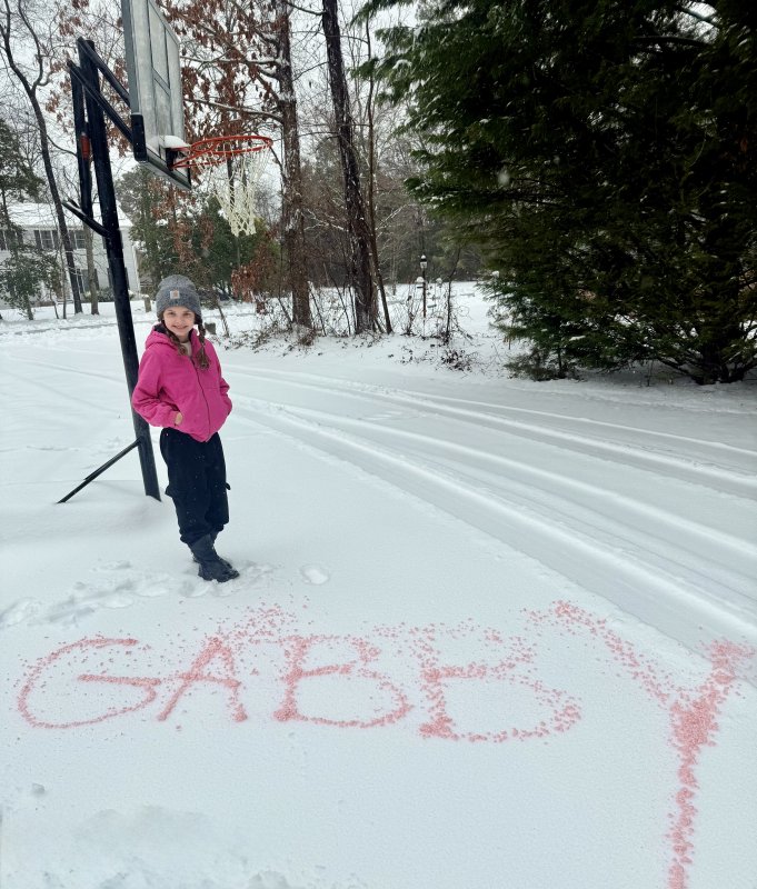Gabrielle Wharton of Lewes gets creative in this photo submitted by Ashley Wharton.