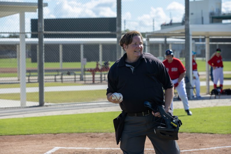 Former school administrator turned umpire is in a league of her own