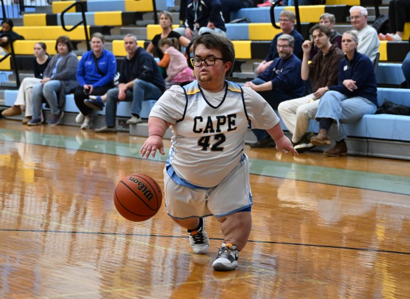 Cape sophomore Norman Rust drives to the paint.