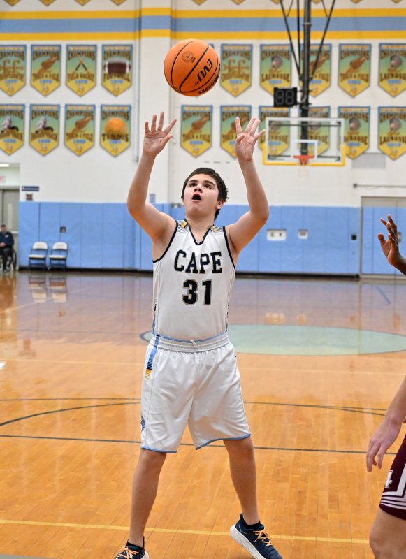 Julian Puente takes a shot for the Vikings.