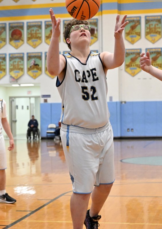 Cape junior Robert Harman-Strike snags a rebound.