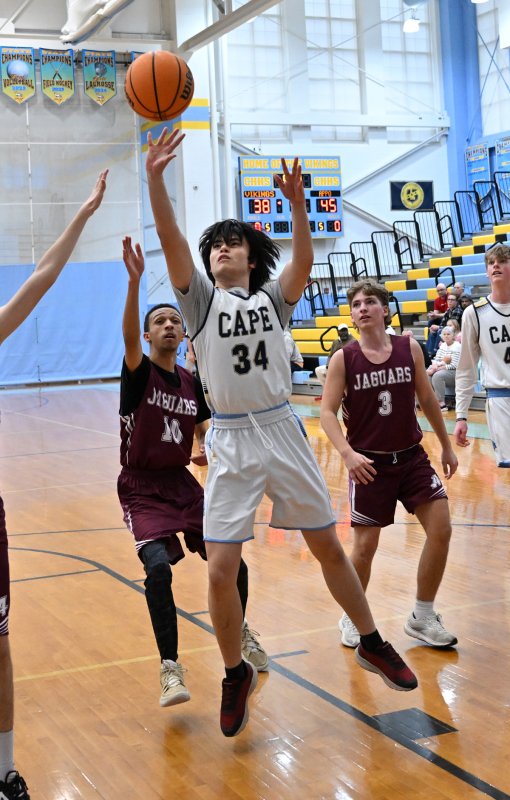 Senior Ronald LeRoy hits a shot.