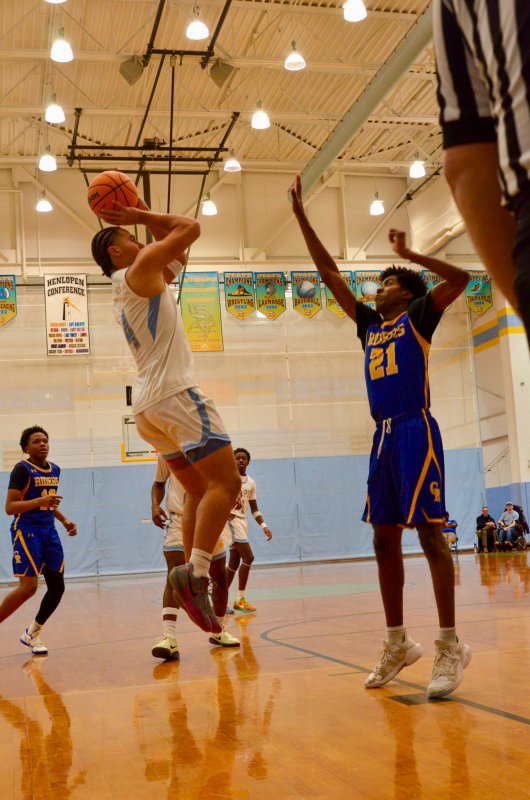 Vikings junior Jameson Tingle isn’t afraid to take the mid-range shot, often left open by modern-day basketball defenses.