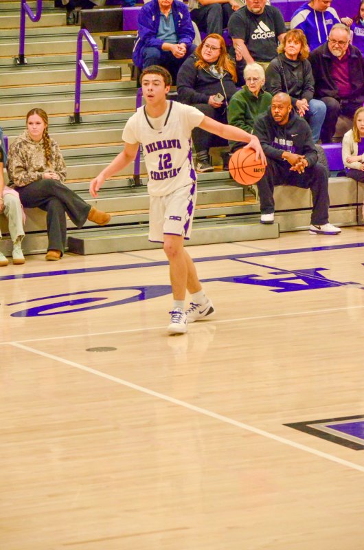 Royals freshman Aarian Tucker crosses mid-court.