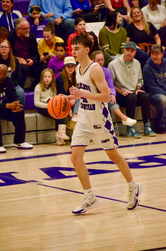 Delmarva Christian sophomore Asher Woods starts the offense.