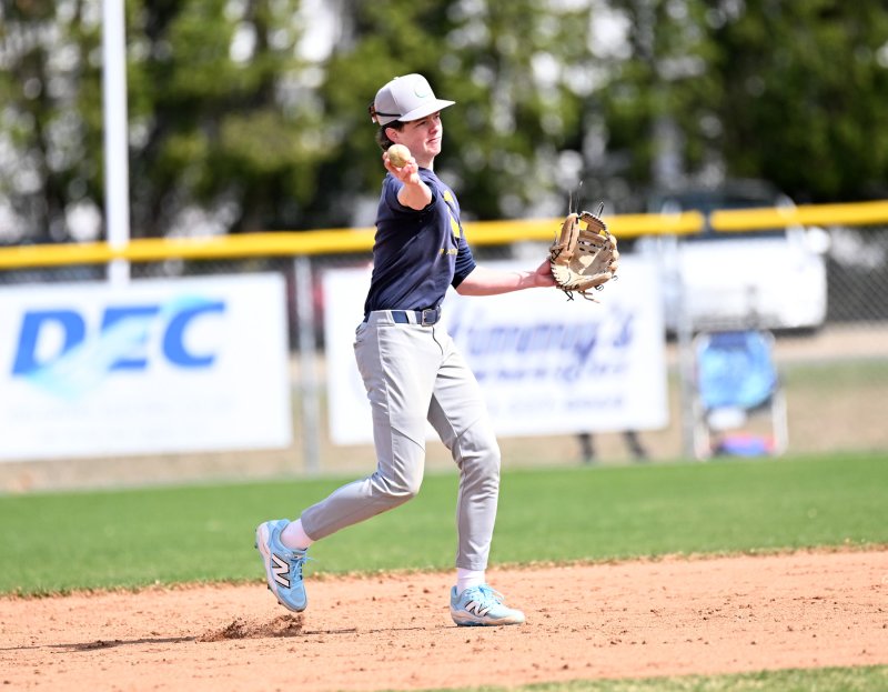 Cape sophomore Trizton Willey throws out a Red Lion batter.