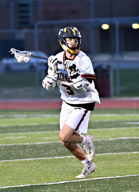 Milford senior Ty Mackert scored twice for the Bucs.