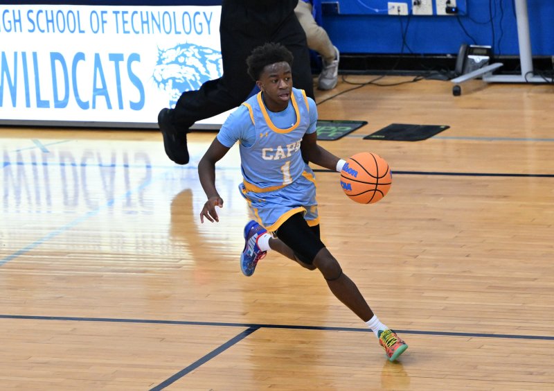 Steven Sivels drives to the paint.