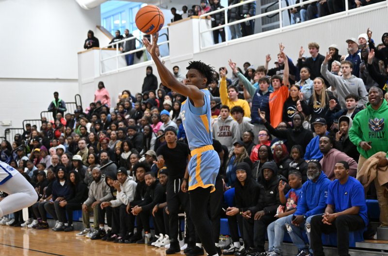 Geordan Downing takes a three.