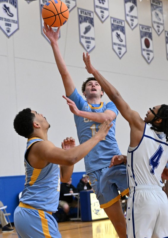 Braxton Figgs hits a put back.