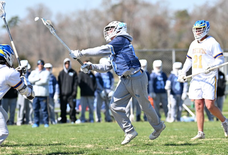 Junior Thomas Draper shoots and scores for the Vikings.