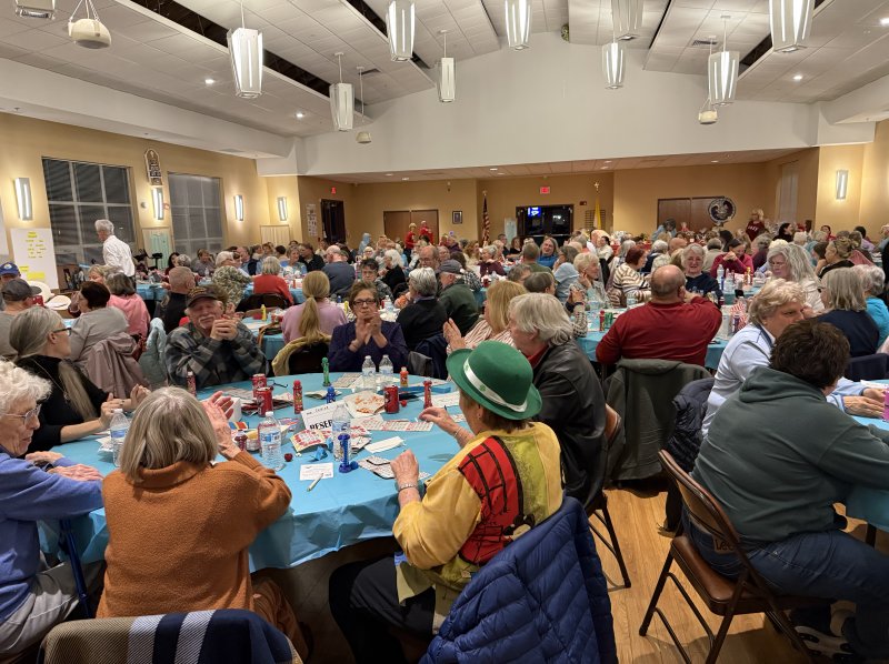A total of 240 players packed the house Feb. 28 for the Miriam’s Table Beach Bingo fundraiser.