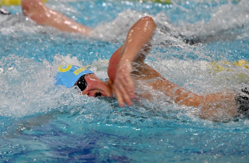 Cape’s Eli Oliver swims the 200 free.