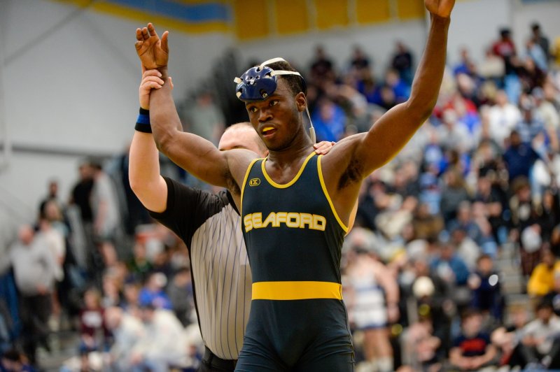 Doubensly Saint-Jean, the 14th seed in the 165-pound division, reached the semifinals. Coaches were calling him Doobie. He’s the first Seaford wrestler to reach the semis in 14 years.