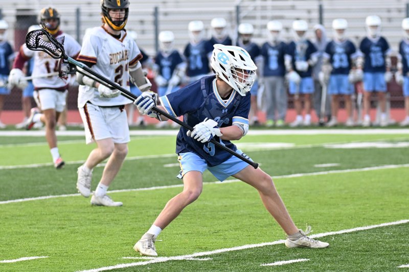 Cape sophomore long pole Jaxson Holgerson cranks the rock and scores.