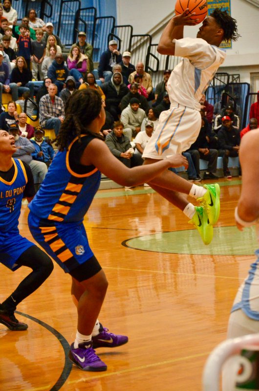 Cape junior Geordan Downing made an incredible attempt at a buzzer beater, but he just missed, on this shot anyway.