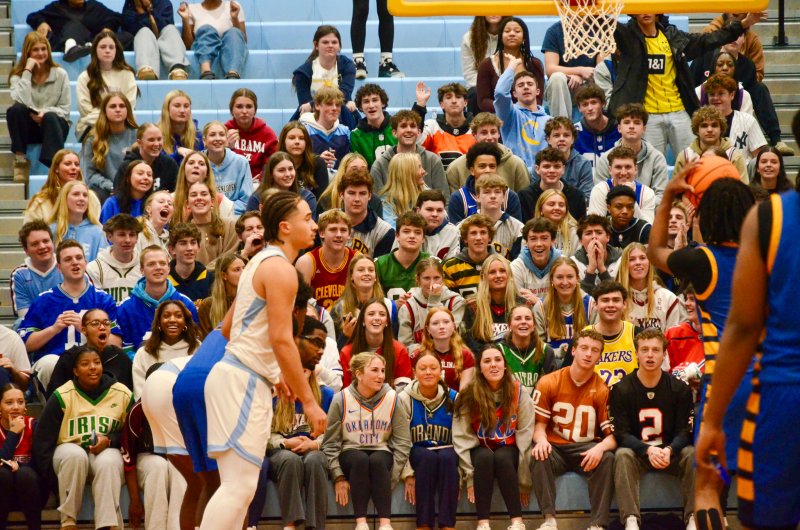 Cape students wore their favorite jerseys to the game and tried making free throws difficult for A.I. DuPont in the second half.