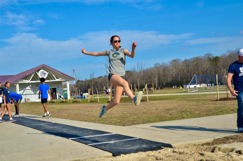 Seahawks senior Katya Geyer takes the sun in stride with shades on.