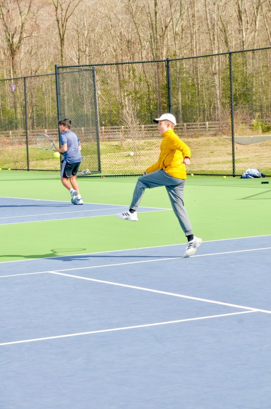 Seahawks eighth-grader Nolan Furlong hops up for a shot.