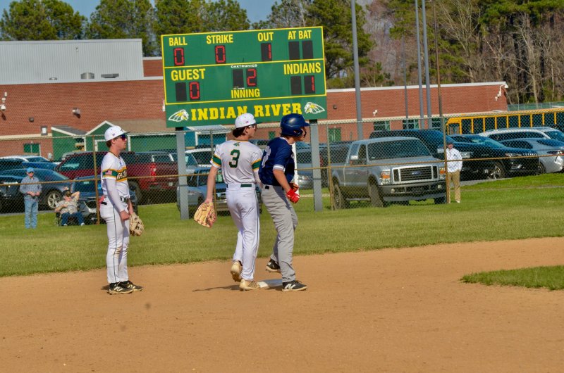 Sussex Academy junior Canaan Mears celebrates his double.