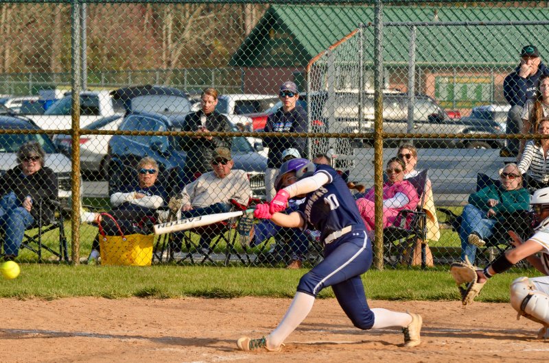 Sussex Academy freshman Danica Bergh reached down to pull this one out of the bottom of the zone.