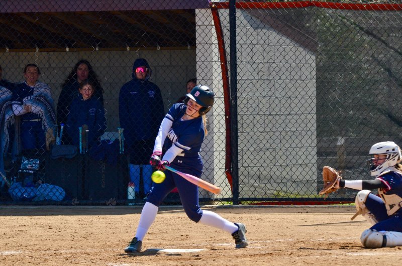 Sussex Academy eighth-grader Bailey LeCates’ first varsity hit plated two runs and ended the game in the sixth inning.