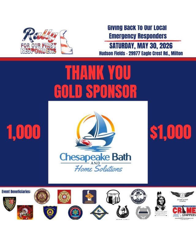 CHESAPEAKE BATH & HOME SOLUTIONS JOINS THE RALLY FOR OUR FIRST RESPONDERS SPONSOR TRAIN