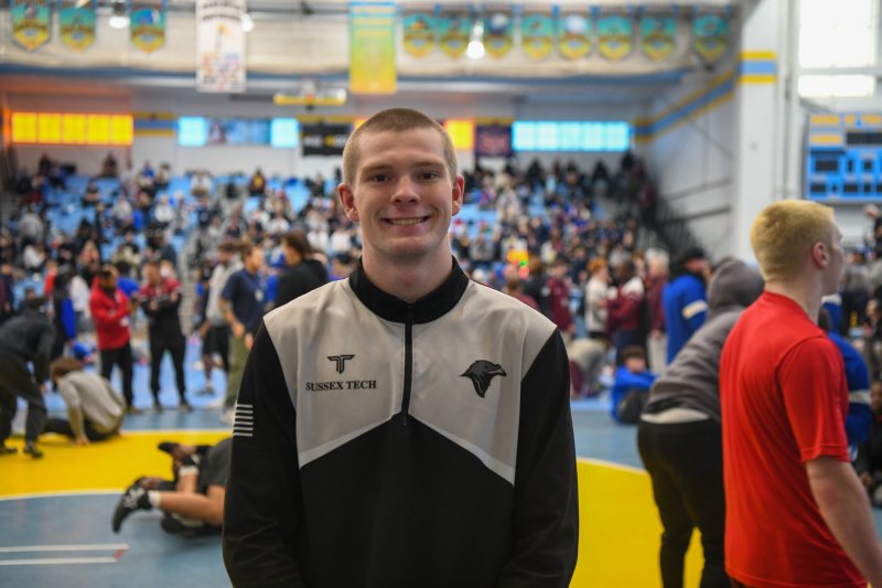 Bennett Brumbley is a Sussex Tech wrestler and Seashore Striders runner.