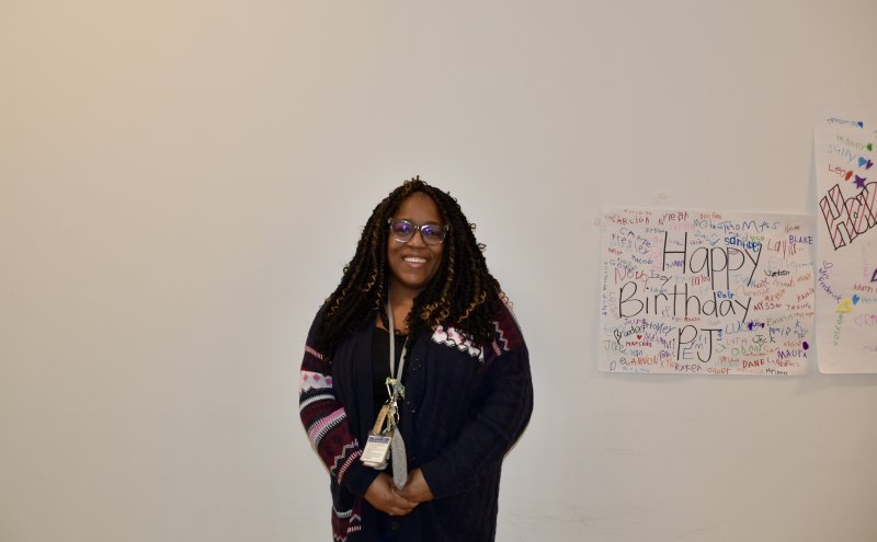 Principal Equetta Jones welcomes high school students and recognizes them as practitioners.