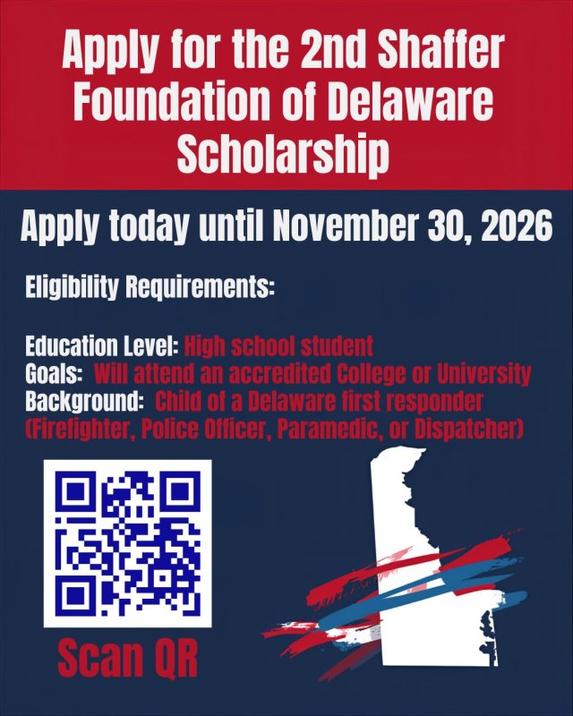 APPLY FOR THE 2ND SHAFFER FOUNDATION OF DELAWARE SCHOLARSHIP