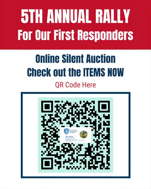 SILENT AUCTION IS NOW OPEN FOR PREVIEW FOR THE 5TH ANNUAL RALLY FOR OUR FIRST RESPONDERS