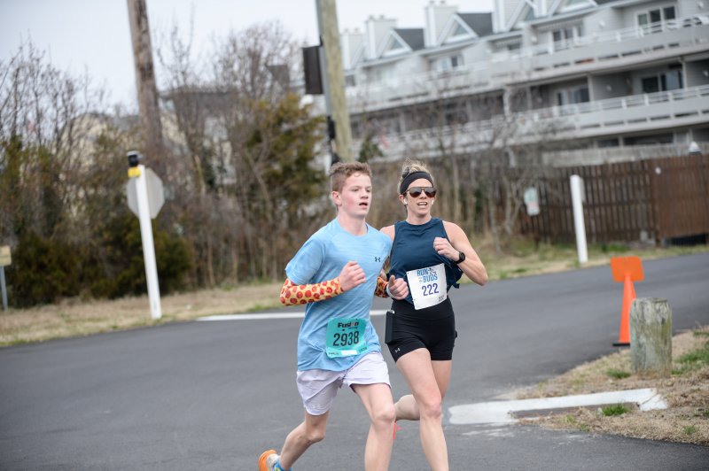 Charlie Zurakowski and Melissa Wiley eye the finish line.
