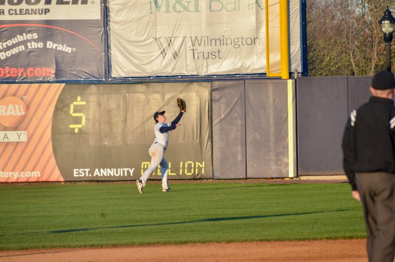 Seahawks junior Derek Sachs was flying all over the place in right field.
