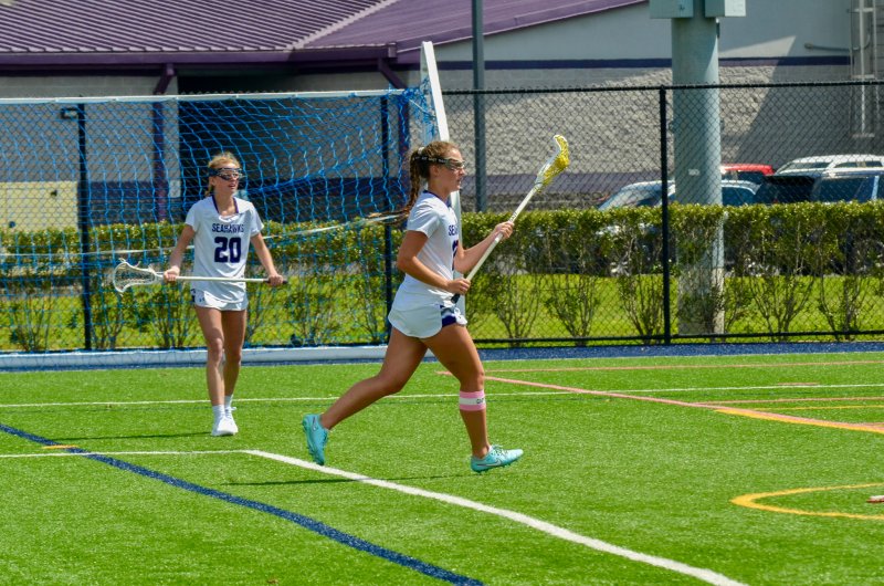 Sussex Academy senior Ellie Merrick makes her way toward goal.