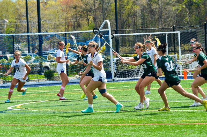 Sussex Academy sophomore Reilly Mobilia pulls the ball out on offense.