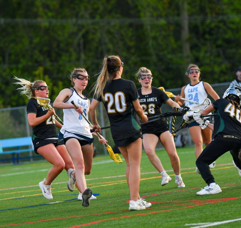 Mairead Rishko goes left and scores.